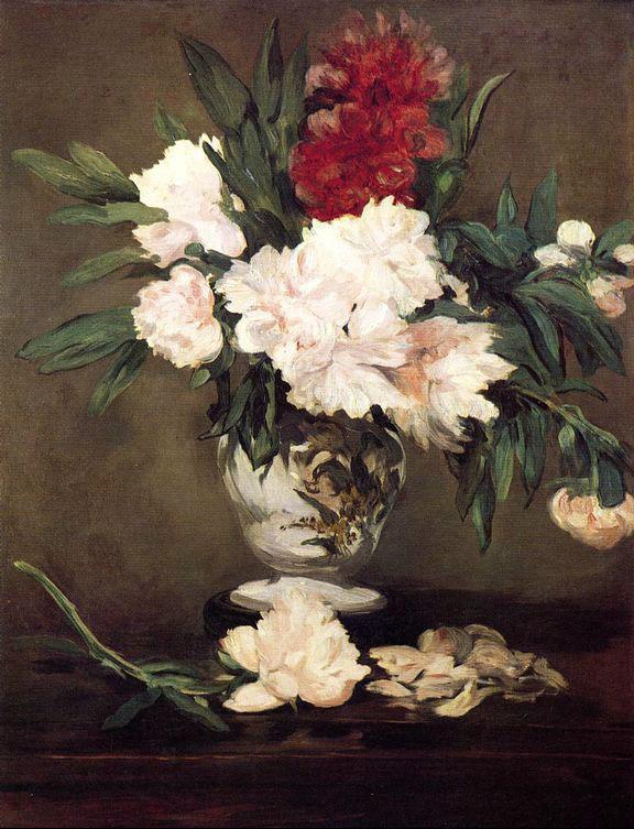 Edouard Manet Peonies In A Vase